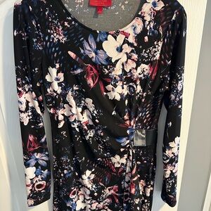 Jennifer Lopez Floral Long Sleeve Dress